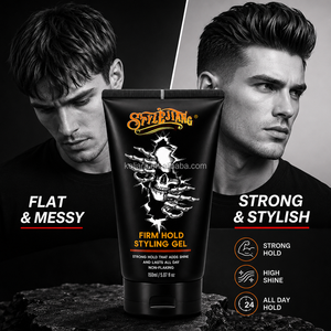 Gel capillaire pour hommes en marque privée, tenue forte, brillance élevée, formule à base d'eau, pour barbier et salon, marque personnalisée, fourniture - Product Image 2