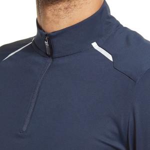 Pull en maille à col rond à demi-zip respirant en coton 100% à manches longues avec étiquette privée personnalisée pour homme, vêtements d'hiver - Product Image 2