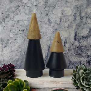 Tailles personnalisées marron foncé naturel bois de manguier écologique de haute qualité fabriqué à la main gravé arbre de Noël vacances maison de Noël - Product Image 6