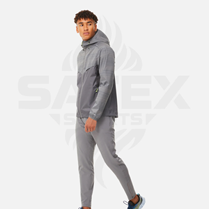 Custom Outdoor Lightweight Printed Streetwear Unisex Oversized Track Suit <b>Windbreaker</b> Reflective Design Breathable Nylon Jogging - Product Image 2
