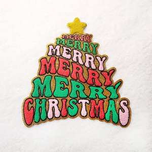 Patchs brodés personnalisés de qualité supérieure, à coller au fer, pour vêtements, thème Noël, mignons - Product Image 4