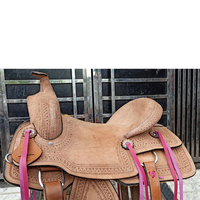 OEM Design personnalisé en cuir de qualité supérieure bande de cuir naturel de l'Ouest Selle de cheval coupe-ranch cordeur vers le bas