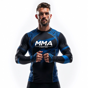 Gimnasio Fitness Training Combat Sports Rash Guards Sublimado Personalizado MMA Gear Personalizado Ropa al por mayor personalizada para entrenamiento - Product Image 2