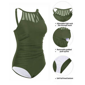 ชุดว่ายน้ำเล่นกีฬาสำหรับผู้หญิงชุดว่ายน้ำชิ้นเดียวพิมพ์ลายด้านหลังชายหาดชุดว่ายน้ำเล่นกีฬาแข่ง - Product Image 3