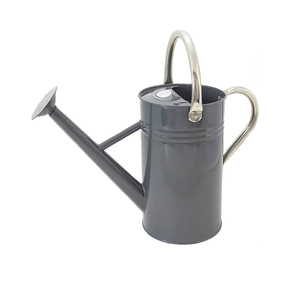 Bidon d'eau en fer fait main enduit de poudre bleue fini style moderne arrosoir en métal design tendance à la mode - Product Image 4