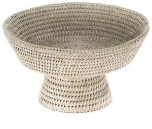 Bol à fruits en rotin naturel avec support Plateau fait main Décoration intérieure du Vietnam - Product Image 2