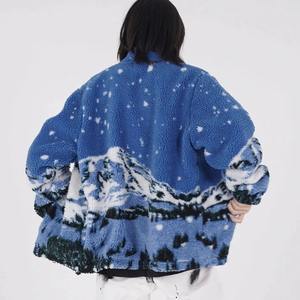 Veste en polaire unisexe de haute qualité, sur mesure, avec col montant, logo sur le devant, 100% polyester, fermeture éclair intégrale, respirante, coupe-vent - Product Image 4