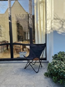 <b>Black</b> Canvas Butterfly Leather <b>Chair</b> Stand Genuine Buff Leather Butterfly <b>Chair</b> Replacement Butterfly <b>Chair</b> - Product Image 4