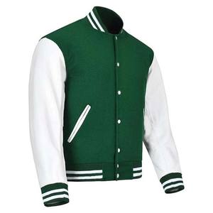 Chaqueta Universitaria Personalizada de Moda, Chaqueta de Béisbol de Algodón con Letras, Diseño Personalizado Unisex, Mangas de Lana y Cuero, Chaquetas Transpirables - Product Image 2