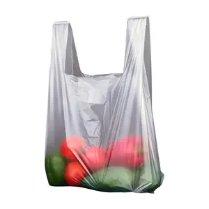 Beste Prijs Plastic Voedselzak Supermarkt Plastic Zak Bedrukt Vest Handvat Hdpe Winkelen Doorzichtige Plastic Zak Geschenkverpakking Bedrijven