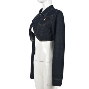 2025 Otoño Invierno de talla grande para mujer, Chaqueta vaquera azul desgastada, estilo informal a la moda para las estaciones de otoño y verano - Product Image 2