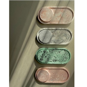 Juego de posavasos de mármol veteado Natural de calidad superior Accesorios modernos para el hogar y la villa interior - Product Image 1