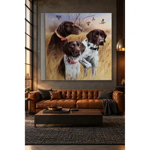 Impression sur toile Fida Three Pointer Dogs Hunting Pheasants - Product Image 5