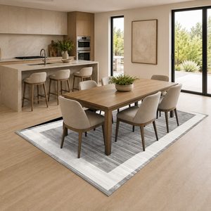 <b>RUGS</b> DEPOT LXDP-0903 Wholesale Grey Silver Designer Pattern Digital Printed Machine Washable Chenille Area <b>Rug</b> <b>Non</b> <b>Slip</b> - Product Image 4