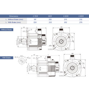 PrimoPal 180mm <span class=keywords><strong>Servo</strong></span> Sistem Enkoderi 220V 380V 3KW 4KW 3 Fazlı Rs485 Hassas Stabilizatör Dijital CNC AC <span class=keywords><strong>Servo</strong></span> Motor Dişli Kutulu - Product Image 5