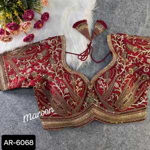 Las últimas colecciones de blusas de trabajo de secuencia y bordado pesado para mujer listas para usar para bodas y festivales - Product Image 6