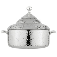 Marmite/Casserole Isotherme Moderne en Acier Inoxydable avec Couvercle, Compatible Gaz et Induction, Diamètre 24cm, Écologique pour Buffet