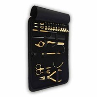 Kit d'outils d'extension de cheveux outils enduits d'or de titane kit d'outils personnels pour l'épilation et le rapprochement des perles
