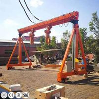 Portable petit portique grue 500 kg 5 tonnes capacité Source d'énergie électrique 10m Max palan moteur boîte de vitesses composants-pour une utilisation en extérieur