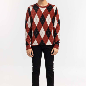 Pull à col rond personnalisable à impression frontale, vente chaude, tricot anti-froissement, séchage rapide, laine/cachemire, pour l'hiver, client - Product Image 1