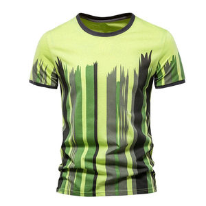 2024เสื้อยืดผู้ชายสไตล์ลำลองแห้งเร็วเป็นมิตรกับสิ่งแวดล้อมผ้าคอตตอนสไตล์ไฮสตรีทปรับแต่งระบายอากาศได้ขนาดพิเศษฤดูร้อนของผู้ชาย - Product Image 5