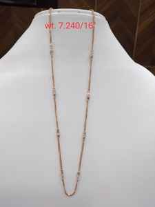 Cadena Corporal de Oro Blanco de 22k, 18k, 14k, 12k, 10k, 9k, 18 Pulgadas, Regalo para Fiesta o Boda - Product Image 2