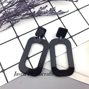 Pendientes de gota de resina de color personalizados lujosos hechos a mano para mujer de alta calidad altamente pulidos con estilo Vintage India - Product Image 5