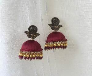 ต่างหูปักมือประดับลูกปัดสีเขียวทะเล สำหรับผู้หญิง เครื่องประดับงานเทศกาล ราคาดีที่สุด ต่างหูลูกปัด - Product Image 4