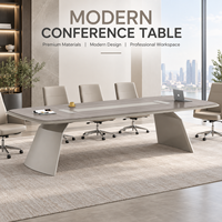 Table de conférence de luxe pour cadres, bureau de salle de réunion moderne avec bureau à double niveau pour salle de réunion haut de gamme