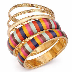 Brazalete de Estilo Vintage, Tendencia Multicolor, Hecho a Mano, con Toque Antiguo, Diseño Natural, Pulido Brillante - Product Image 1