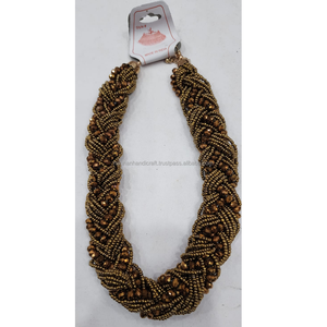 Collar de Cuentas de Cristal Hecho a Mano con Elegantes Cuentas de Diamante, Estilo Africano Religioso de Moda para Bodas, Fiestas y Regalos - Product Image 4