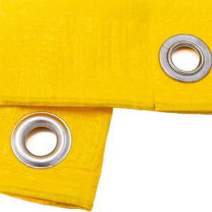 Bâche en polyester jaune imperméable et résistante, couverture extérieure durable pour le camping, la construction, l'agriculture - Product Image 2