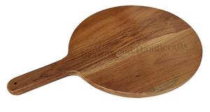 Tabla de cortar de madera de acacia sostenible Tabla de cortar de madera personalizada de alta calidad con mango para el hogar y el restaurante - Product Image 6