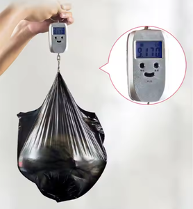 Bolsas de compras de plástico, bolsas de compras de plástico desechables blancas con asa, bolsas de compras de distribución reutilizables marca HM - Product Image 1