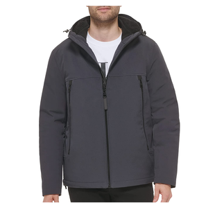 Chaqueta de Lona de Alta Calidad Personalizada, Servicio OEM, Chaqueta Cortavientos de Invierno al por Mayor, Impermeable, con Capucha, Tallas Grandes para Hombre - Product Image 1