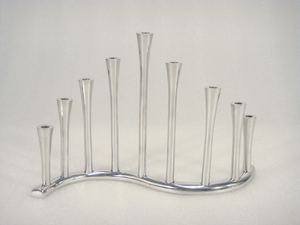 Aluminium Candelabra Candle Holder 9 <b>Branches</b> for Candle <b>Light</b> Dinner Home Hotel Restaurant Table Top Decorative Item - Product Image 2