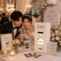 Machine de photomaton interactive à écran tactile avec impression instantanée, compatible appareil photo et reflex, pour location de mariages et fêtes