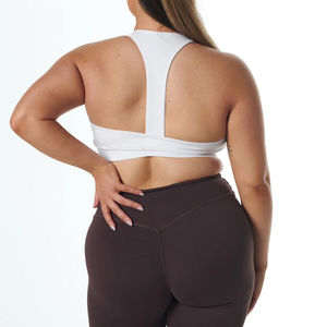 บราโยคะระบายอากาศได้สำหรับผู้หญิงผ้าสแปนเด็กซ์ผ้าไนลอนระบายอากาศได้ดีน้ำหนักเบาเป็นมิตรต่อสิ่งแวดล้อมเสื้อชั้นในเล่นกีฬาด้านหลังแข่ง - Product Image 5