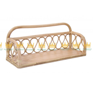 Classic 60 cm <b>Wall</b> <b>Shelf</b> Made of Rattan and Natural Wood for Bedding Adds Elegance to Home Interior - Product Image 1