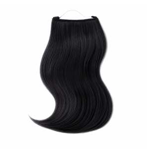 Pour les extensions de cheveux Halo # Cheveux humains Remy vietnamiens noir de jais, ondulés, trame simple - Product Image 1