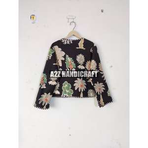 Nouvelle veste imprimée pour femmes, style nouveau, veste matelassée patchwork, veste à fleurs, veste de soirée pour femmes, cadeau pour femmes, cadeau de Noël - Product Image 3