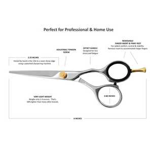 Tijeras de Peluquería Profesionales Ergonómicas de Acero Inoxidable de 7 Pulgadas, Duraderas, con Hoja Recta, para Diestros, para Cortar el Cabello, Tipo Belleza - Product Image 5