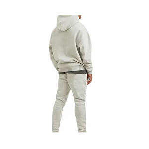 Meilleure vente de haute qualité en coton éponge français épaules tombantes pulls à capuche surdimensionnés Basics sweats à capuche personnalisés en coton mélangé - Product Image 3