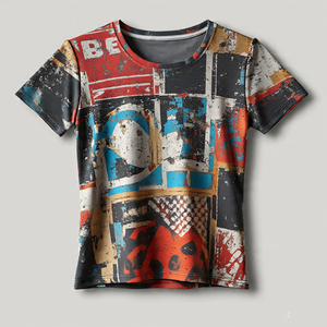 High Quality Custom Wholesale Trending <b>Women's</b> Short Sleeve T Shirt Graphic Print Distressed Crop <b>Top</b> <b>for</b> <b>Women</b> - Product Image 4