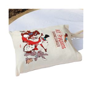 Venta caliente de calidad superior diseño atractivo reciclado 100% algodón cardado impreso bolsas de la compra al por mayor en la India - Product Image 1