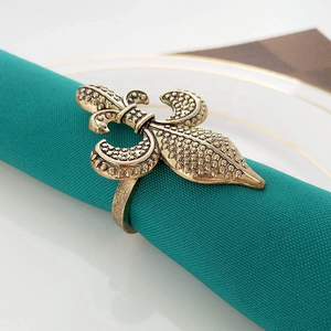 Reusable <b>Wedding</b> Napkin Ring Souvenir Parties Table Decor Luxurious <b>Tissue</b> Holder Cast Aluminum Serviette Napkin Ring Affordable - Product Image 1