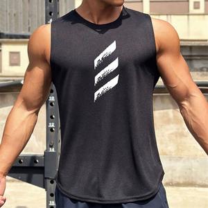 Mince séchage rapide musculation débardeur hommes Gym Fitness sans manches chemise mâle décontracté Stringer Singlet gilet été formation vêtements - Product Image 4