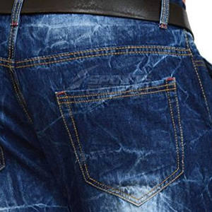 กางเกงยีนส์ขาสั้นผู้ชายคุณภาพสูง ซิปหน้า ผ้าฝ้าย 100% ลายเรียบ แห้งเร็ว ปรับแต่งได้ เหมาะสำหรับการฝึกซ้อมและสวมใส่ลำลอง - Product Image 5