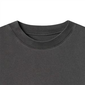 Camiseta en blanco de ajuste cuadrado ancho de alta calidad, camisetas de Jersey de algodón 100% de peso pesado, camiseta negra de gran tamaño para hombres - Product Image 3