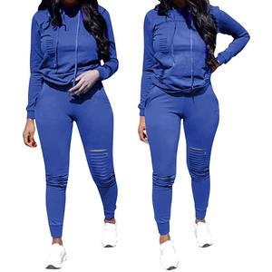 Survêtements de haute qualité personnalisés en couleur unie pour femmes, tissu respirant, collection d'hiver, prix bas - Product Image 3